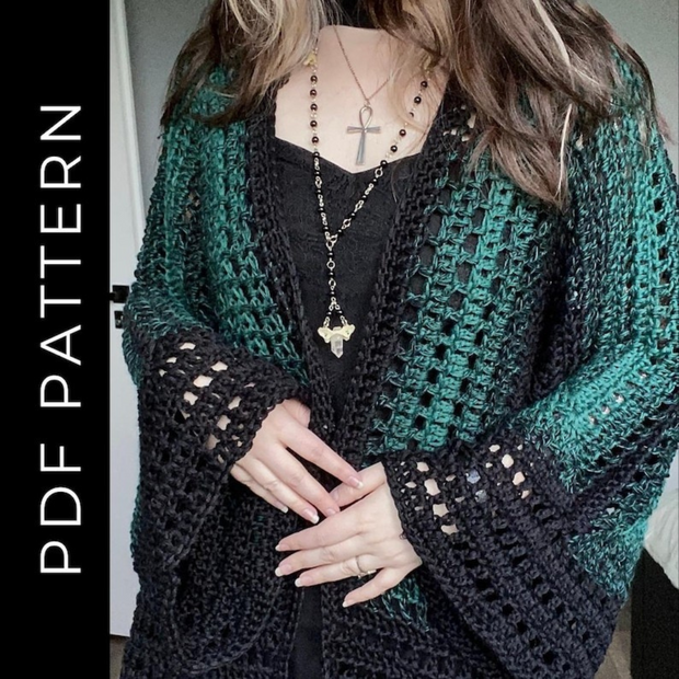 The Nocturne Cardigan crochet pattern
