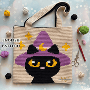 Black Cat hat bag Crochet Bag Pattern