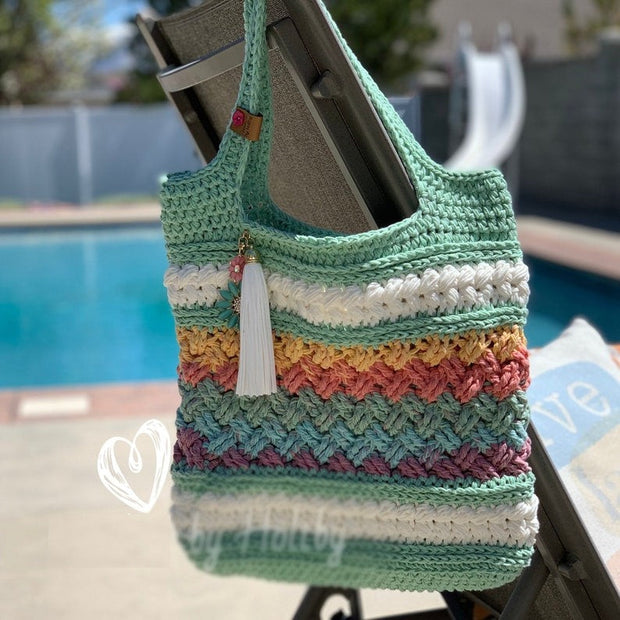 Michelle Bag Tote with mini bag crochet pattern