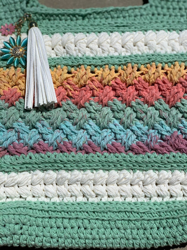 Michelle Bag Tote with mini bag crochet pattern