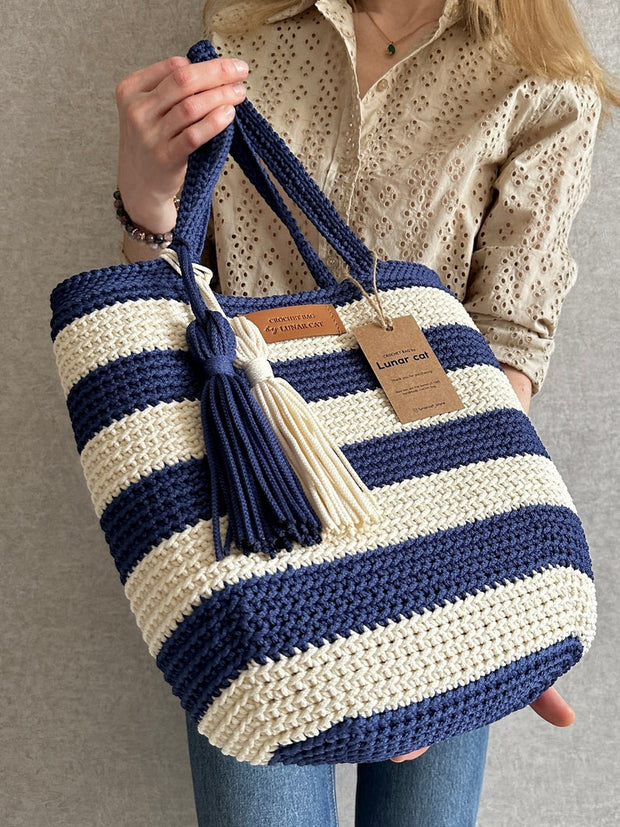 Hampton Style Crochet Tote Bag Pattern