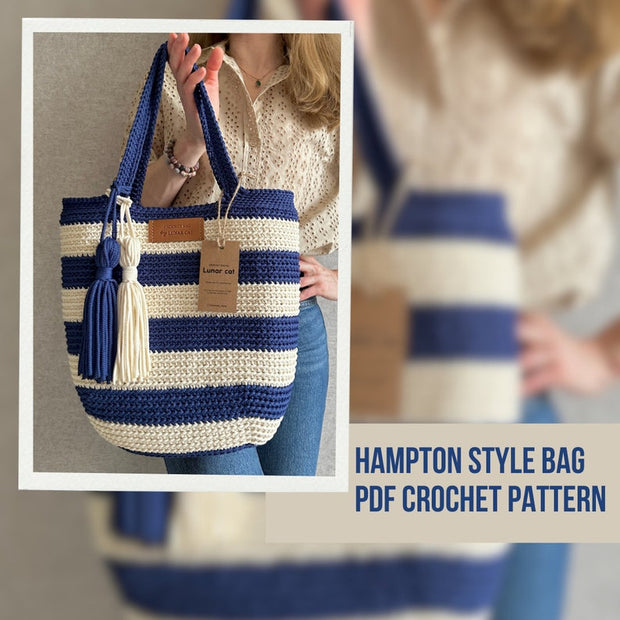 Hampton Style Crochet Tote Bag Pattern