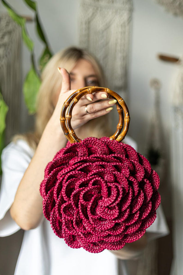 Rose bag with Circle pattern - Video Tutorial