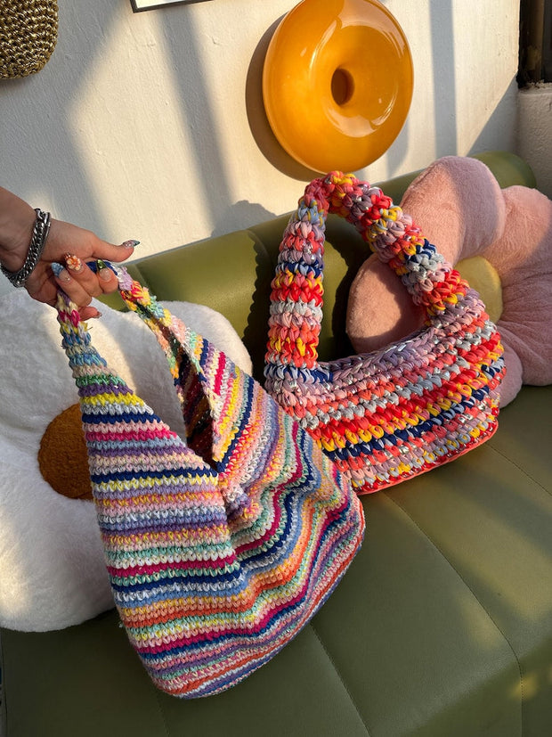 Rainbow Twist Crochet Bag Pattern + Video Tutorial