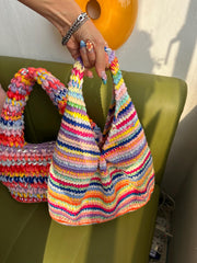 Rainbow Twist Crochet Bag Pattern + Video Tutorial