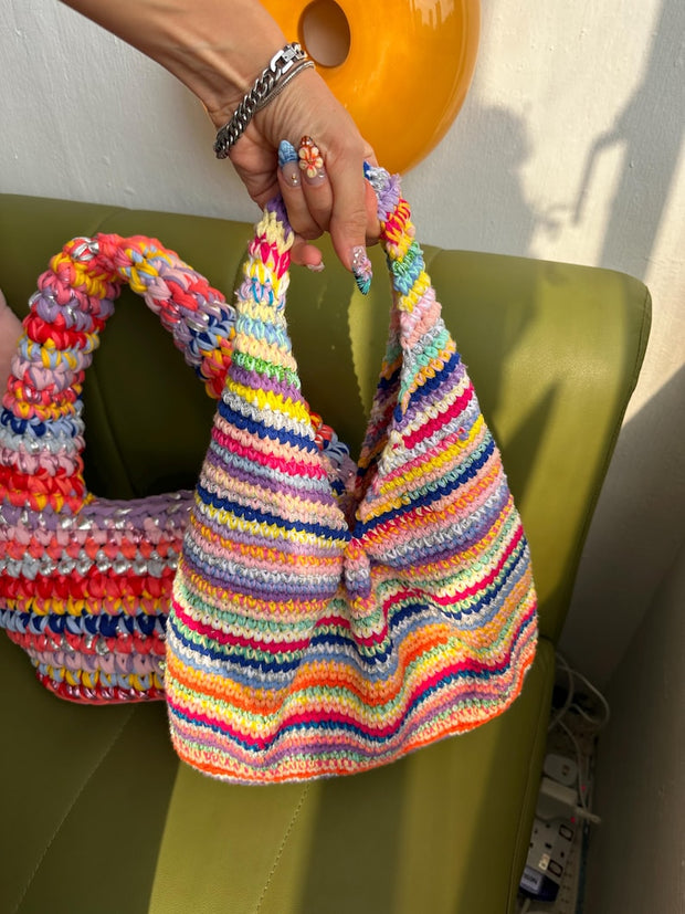 Rainbow Twist Crochet Bag Pattern + Video Tutorial