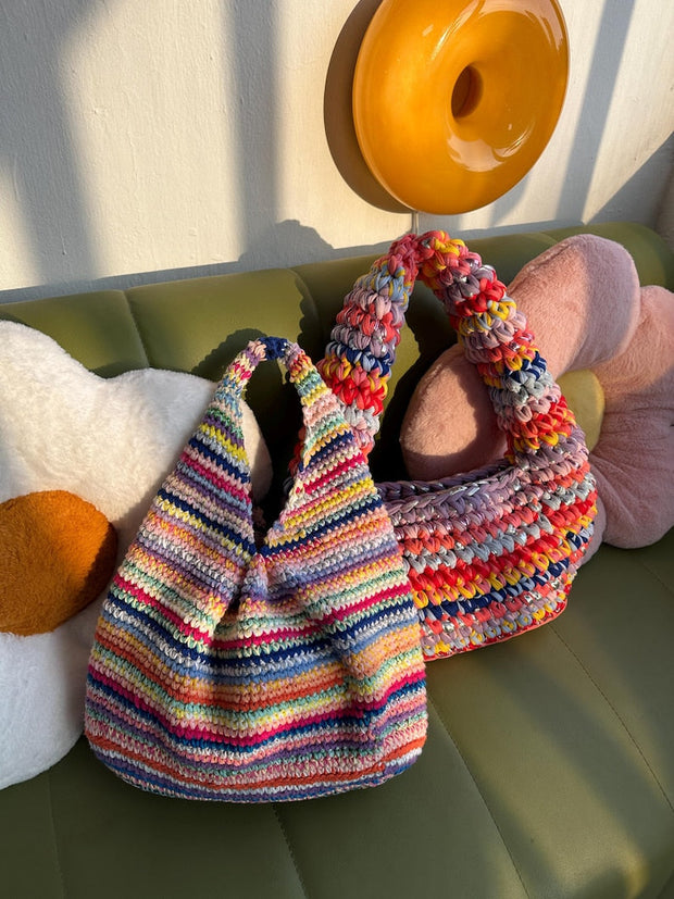 Rainbow Twist Crochet Bag Pattern + Video Tutorial