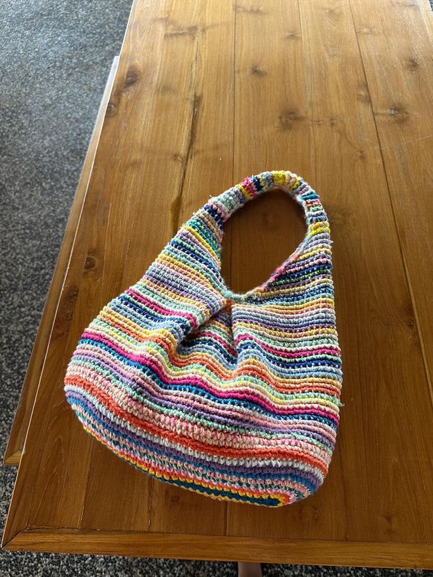 Rainbow Twist Crochet Bag Pattern + Video Tutorial
